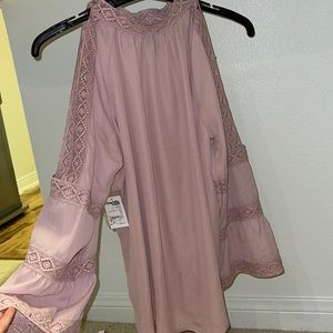 Charlotte Russe Pink open shoulder top